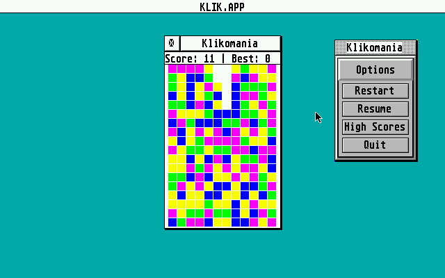 Klikomania atari screenshot